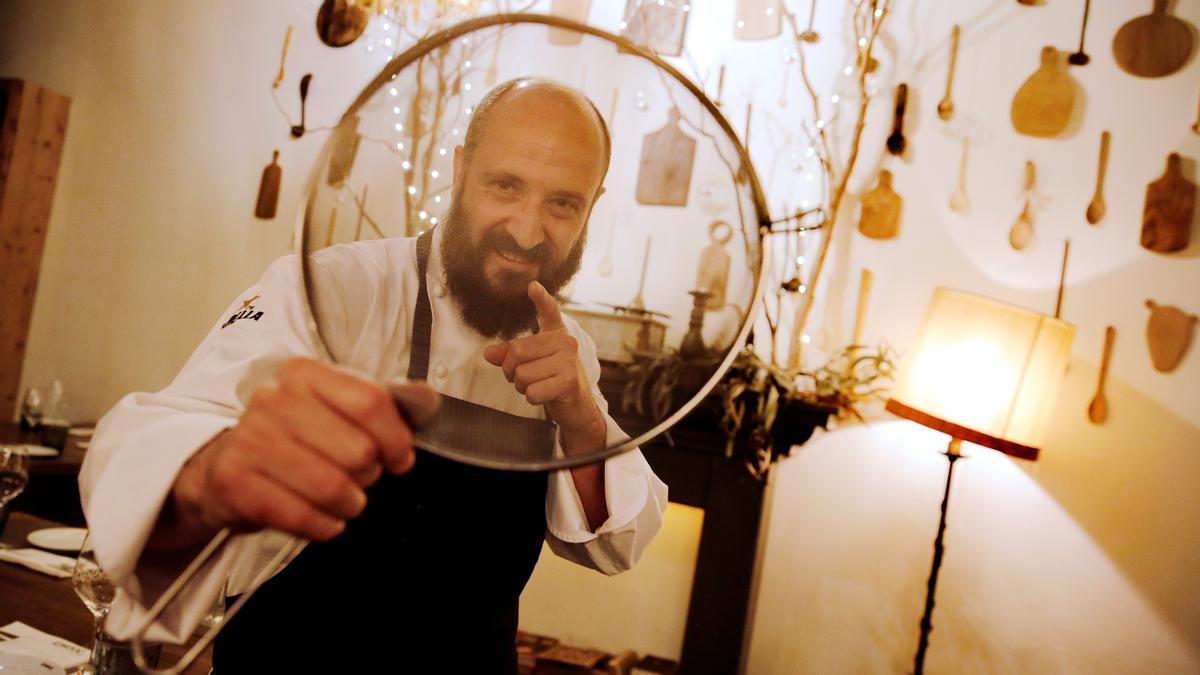 El cocinero Ángel Palacios, en el restaurante Llamber.