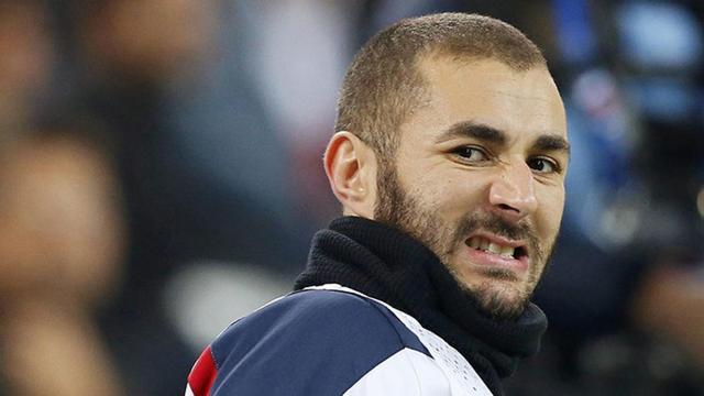 Karim Benzema, antes de un partido de la selección francesa
