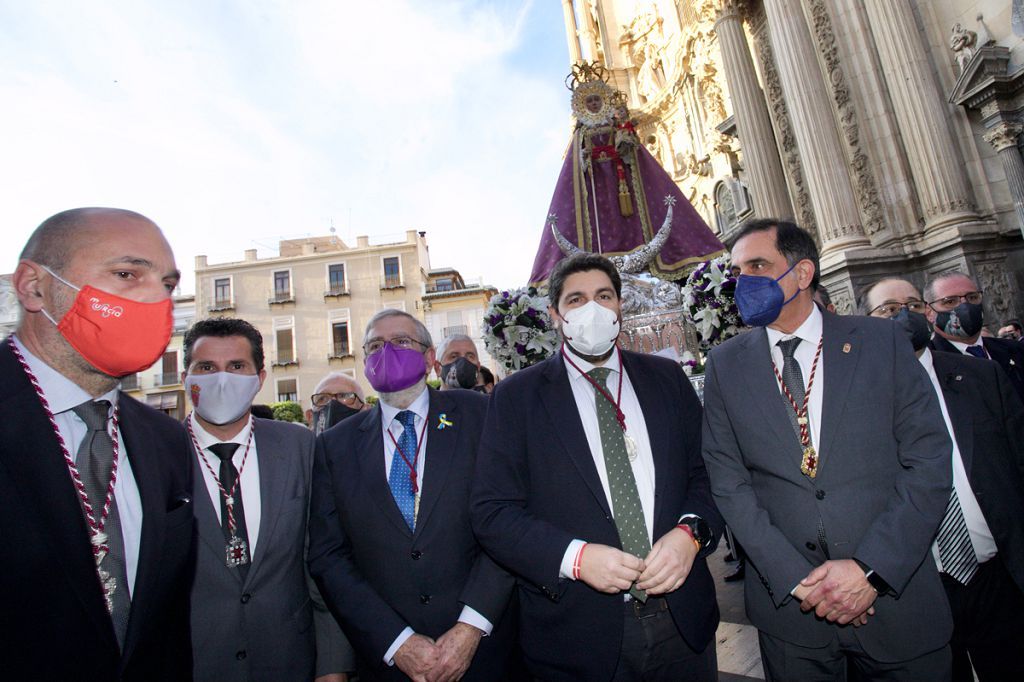 La Virgen de la Fuensanta sale en procesión rogativa por el fin de la guerra en Ucrania