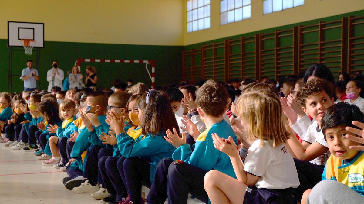 Niños del colegio Trilema de Zamora.