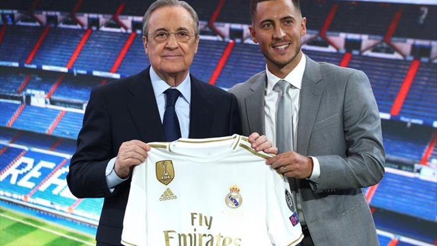 Hazard despierta la ilusión del Bernabéu en su presentación