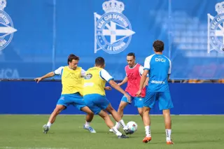 Luismi Cruz ya se entrena con el Deportivo