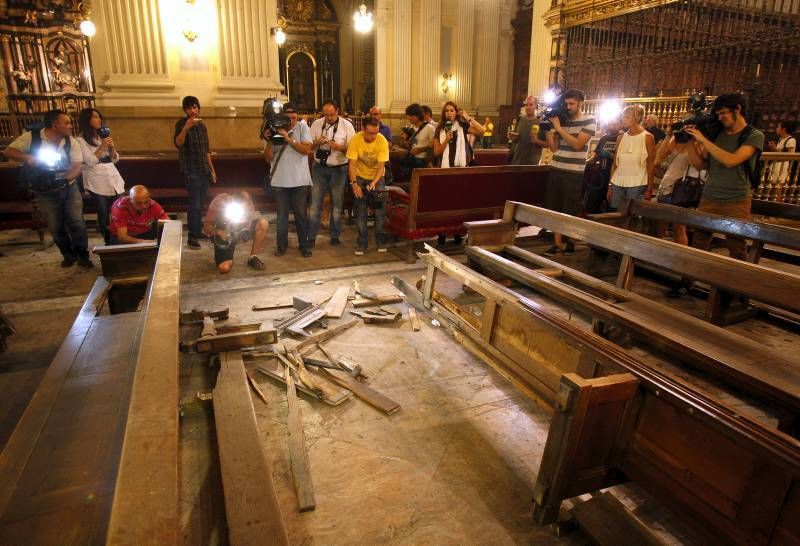 Fotogalería: Explosión en el interior de la basílica del Pilar