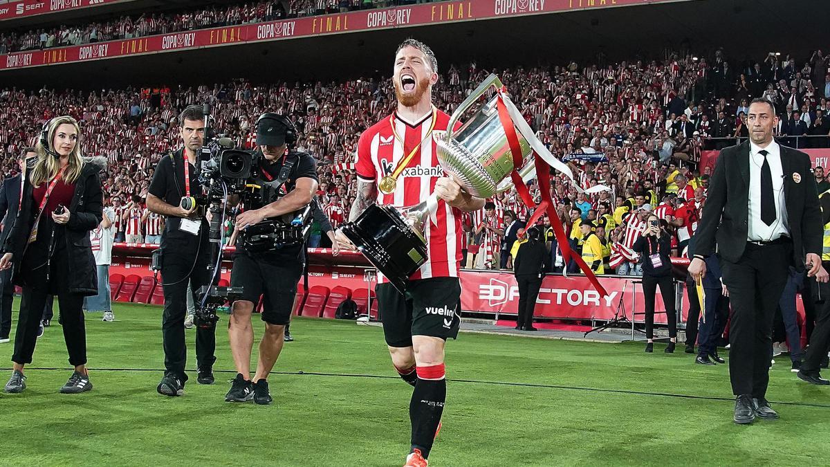 Muniain, tras recoger la Copa de campeón en La Cartuja