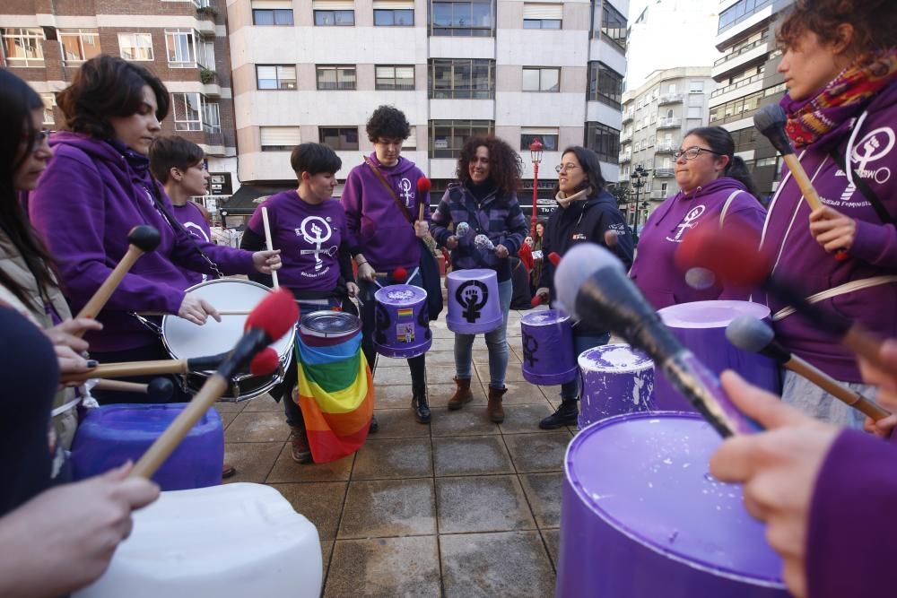 La batucada recorrió las calles del centro de Vigo