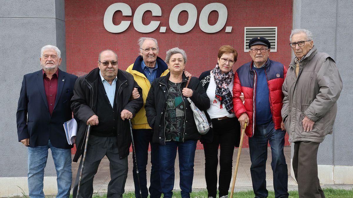 Algunos de los protagonistas de la huelga del 72 en Vigo