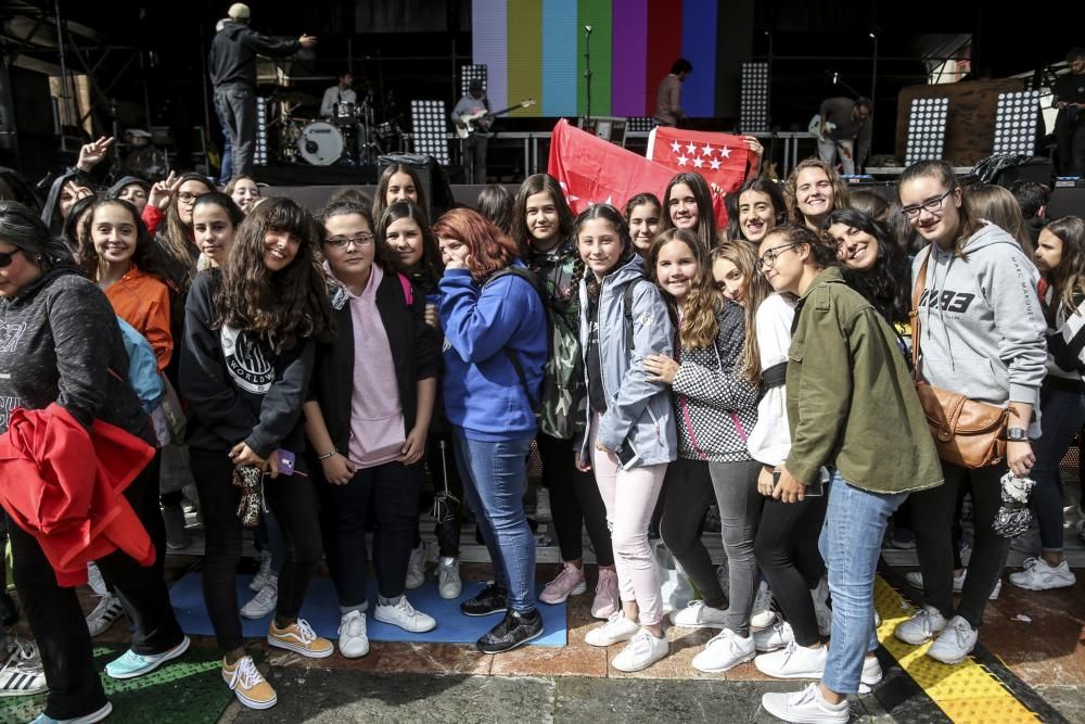 Concierto de Gemeliers en la plaza de la Catedral de Oviedo durante las fiestas de San Mateo 2017