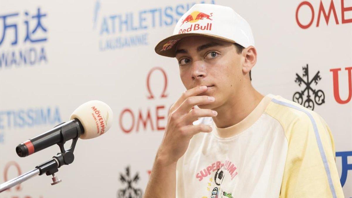 Duplantis, en la rueda de prensa previa a la prueba