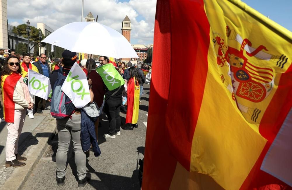 Protesta contra l'acte de VOX a Barcelona