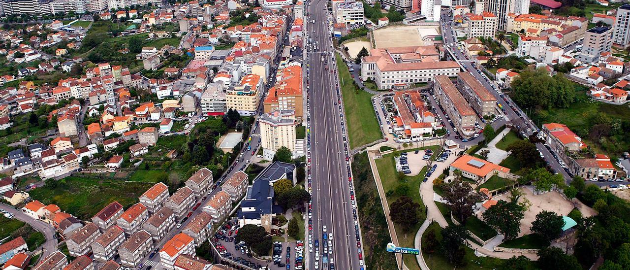 Vista aérea de la Avenida de Madrid