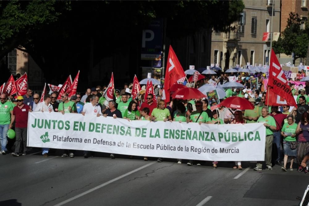 La protesta de educación en Murcia, en imágenes