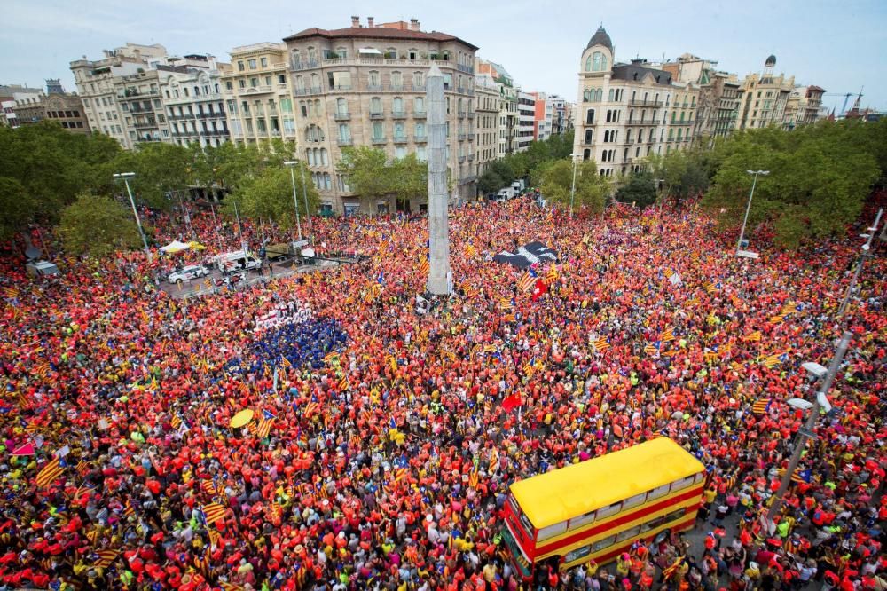 La Diada 2018, des de l'aire