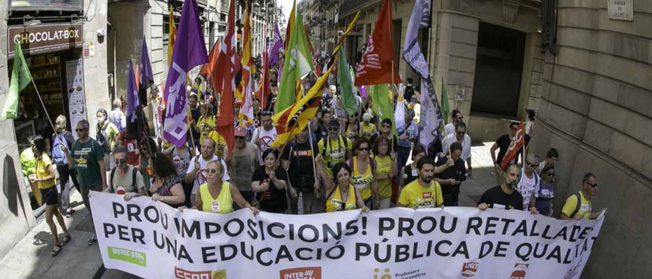 Manifestació dels docents per Barcelona el 7 de juny. | JOAN CORTADELLAS