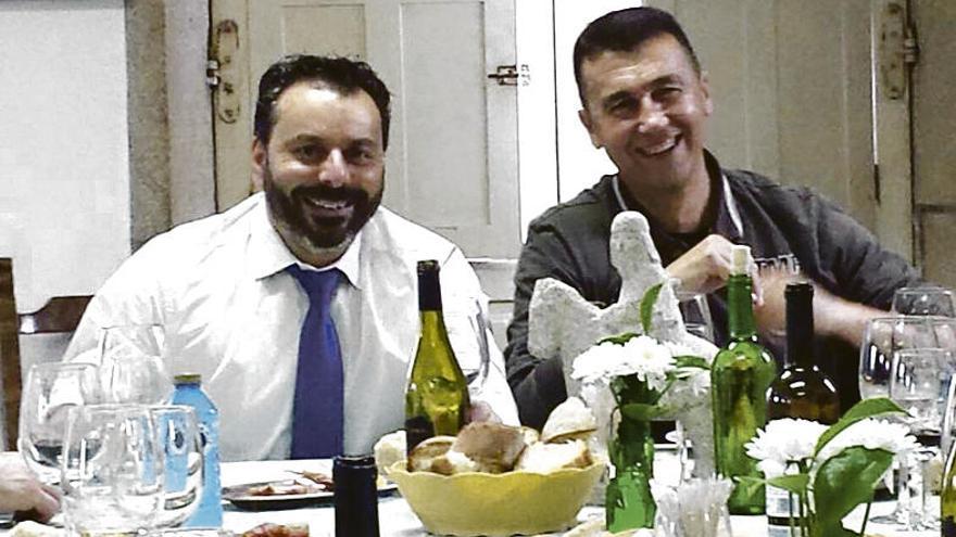 Francisco Ferreira (izq.) y Obdulio Iglesias, en una comida.