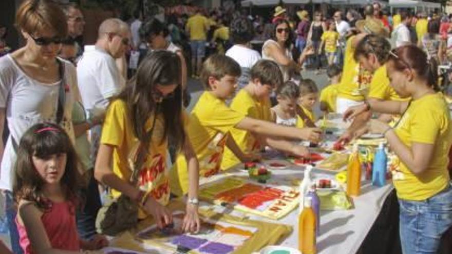 Imagen del taller de Agres en la Trobada d&#039;Escoles