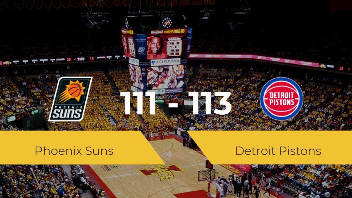 Detroit Pistons se impone por 111-113 frente a Phoenix Suns