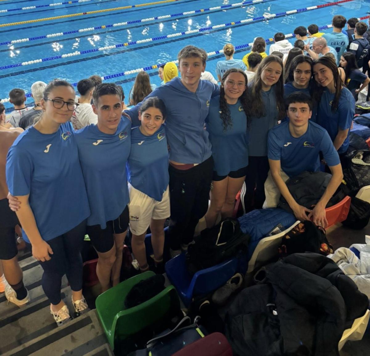 Nadadores del CN Xàtiva en el Campeonato Autonómico, en Elche.