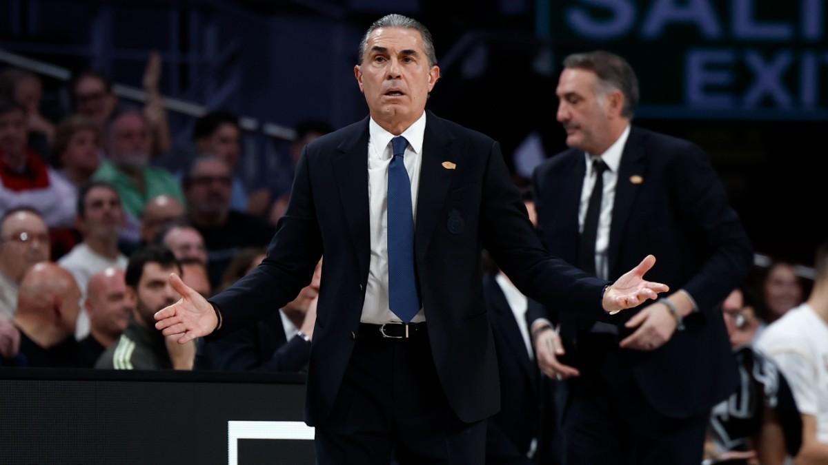 Sergio Scariolo, durante el Clásico de Liga Endesa ante el Barça