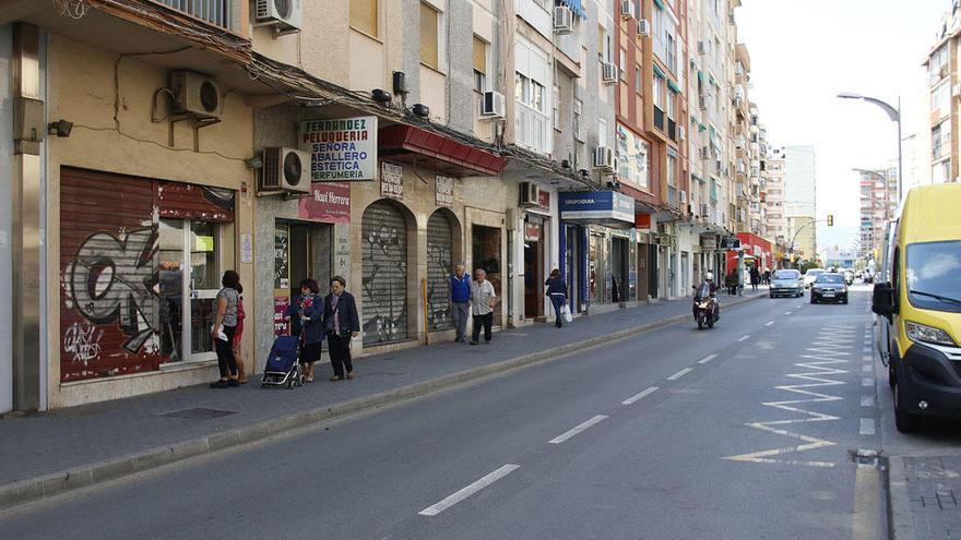 Vista de la calle La Unión.