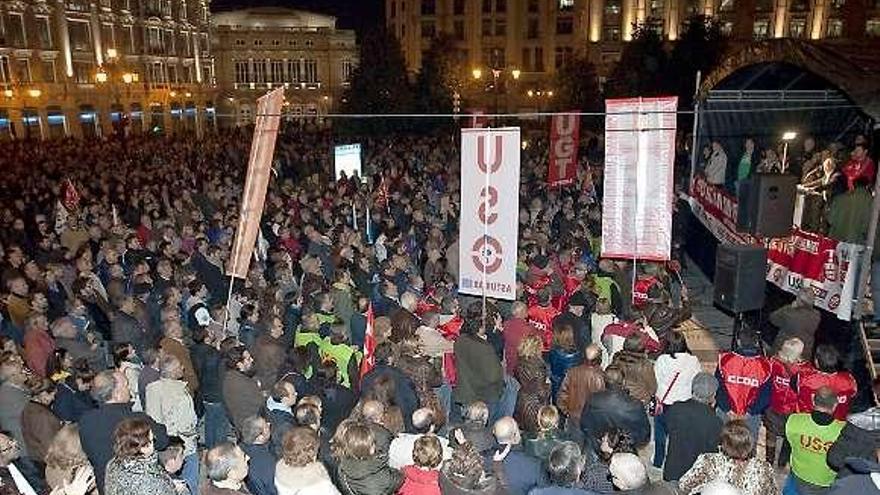 Manifestación en Oviedo durante la última huelga general (14 de noviembre).