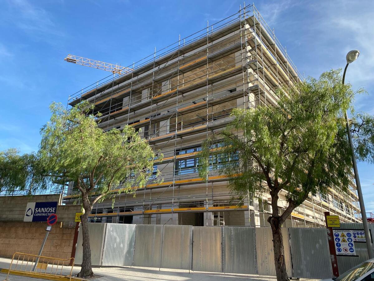 Estado actual de las obras desde la calle Andalusia