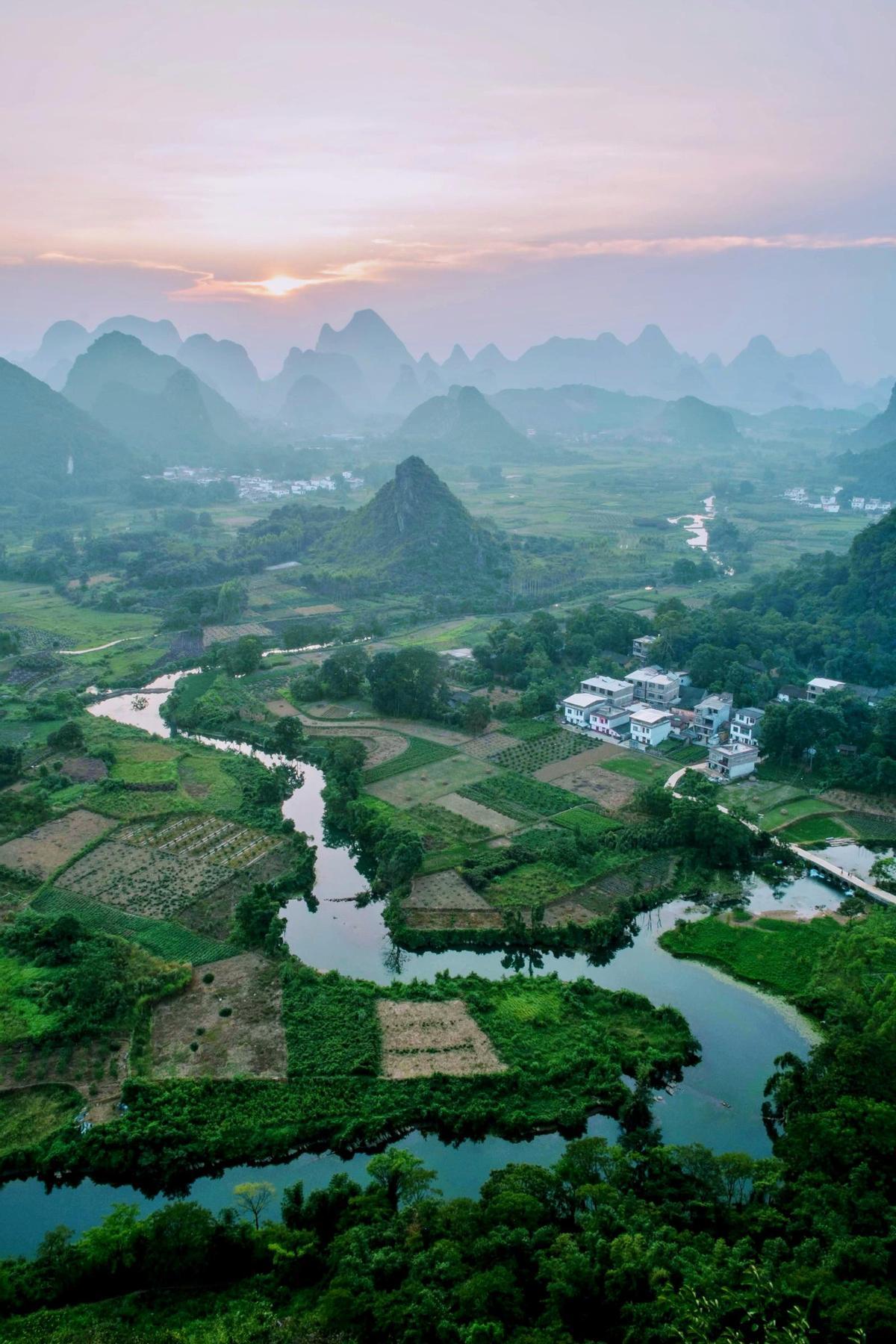El agua es la frontera natural de Guilin