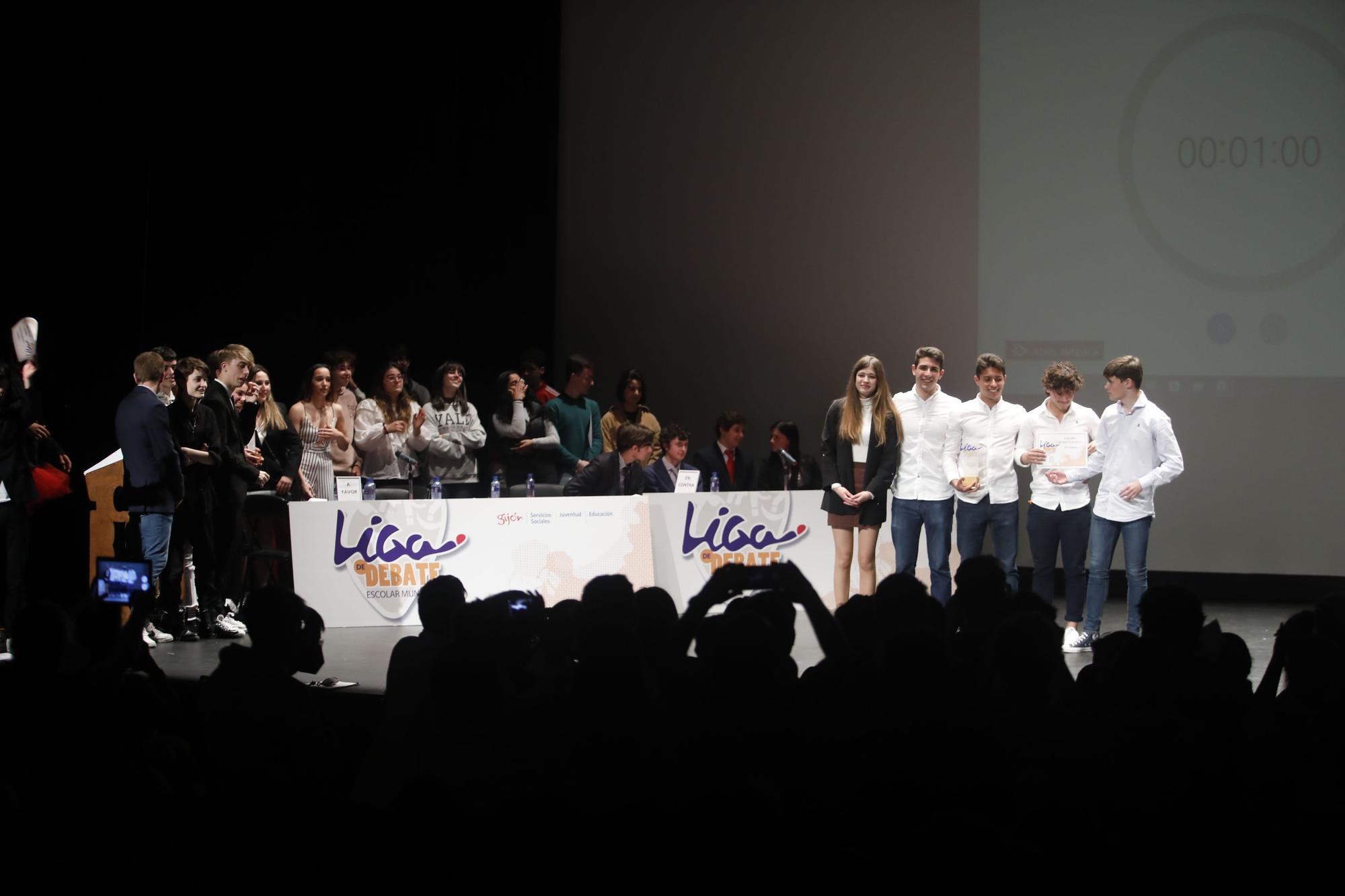 En imágenes: Final de la Liga de Debate Escolar de Gijón