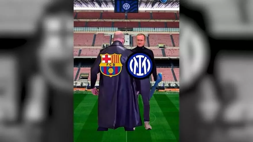 El Inter de Mil芍n se 'mofa' del Bar?a con este v赤deo publicado en sus redes