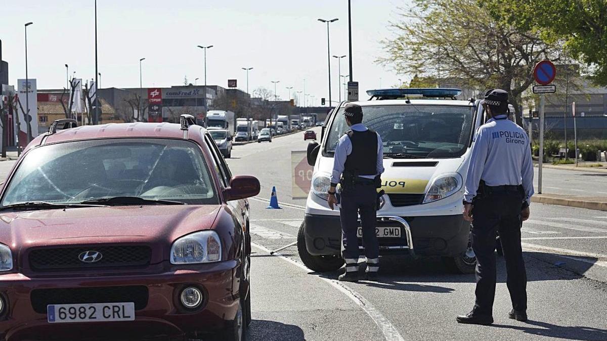 Un control policial a Girona, l&#039;any passat.