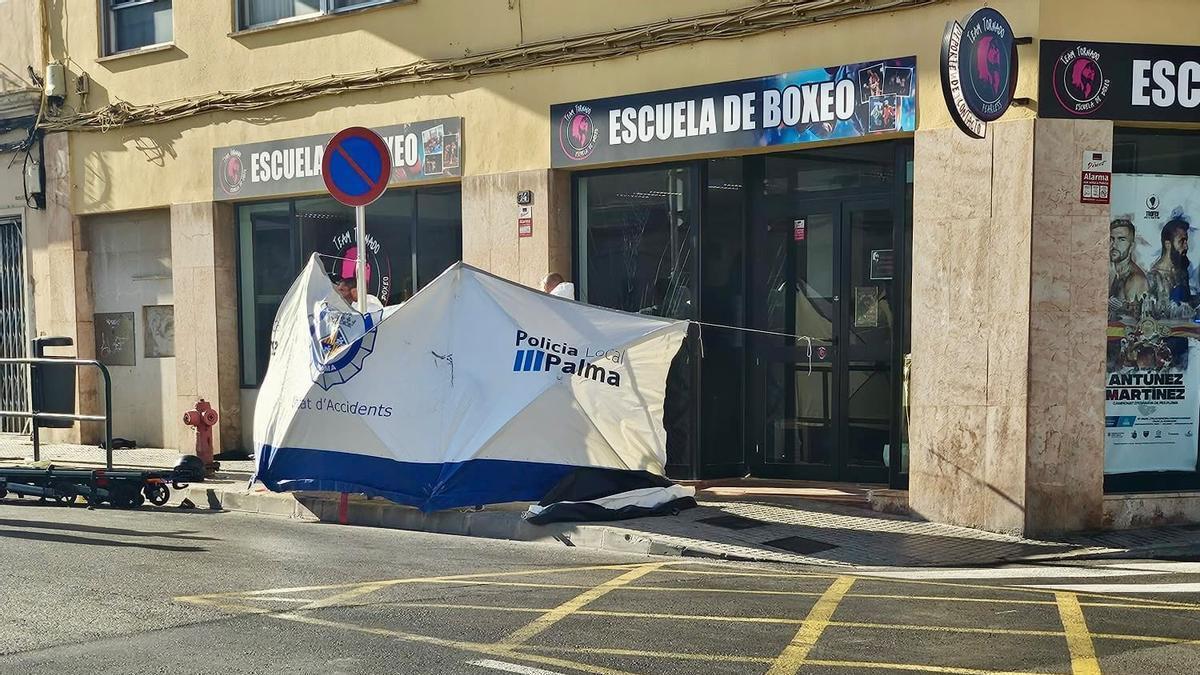 Imagen del reciente accidente ocurrido en el Coll den Rabassa, en Palma