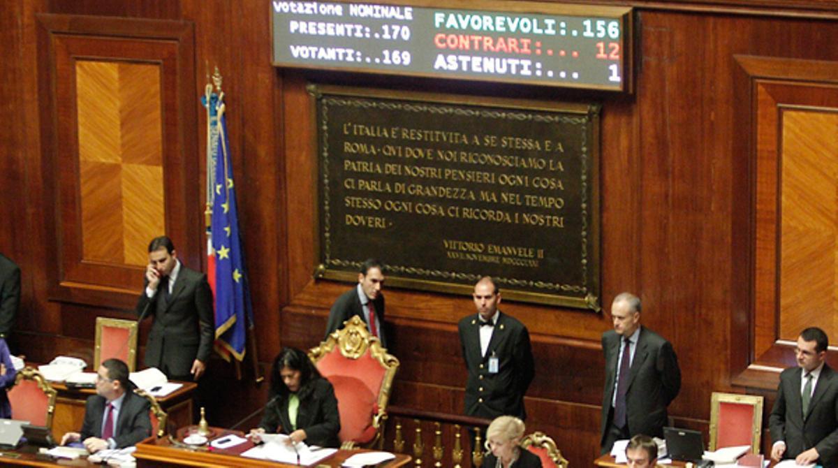El Senat italià ha aprovat avui la Llei d’Estabilitat per 156 vots a favor, 12 en contra i una abstenció.