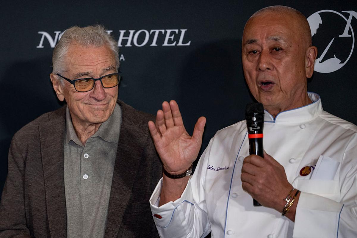 Robert De Niro junto al chef Nobuyuki Matsuhisa