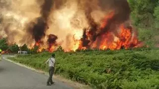 Evolución favorable en el incendio de la sierra de Gata