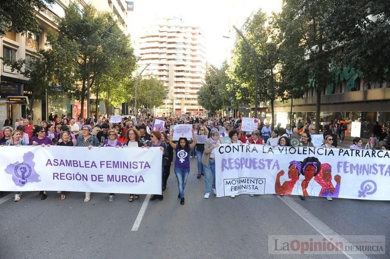 Manifestación contra la violencia patriarcal en Murcia