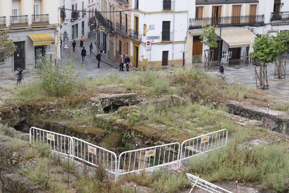 Estado de abandono del Templo Romano