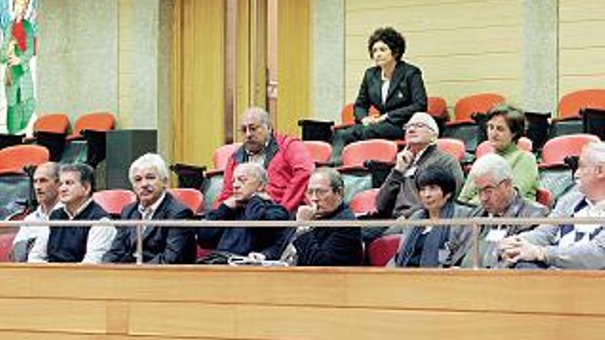 Un grupo de vecinos de Moaña siguió la sesión parlamentaria desde la tribuna para invitados.