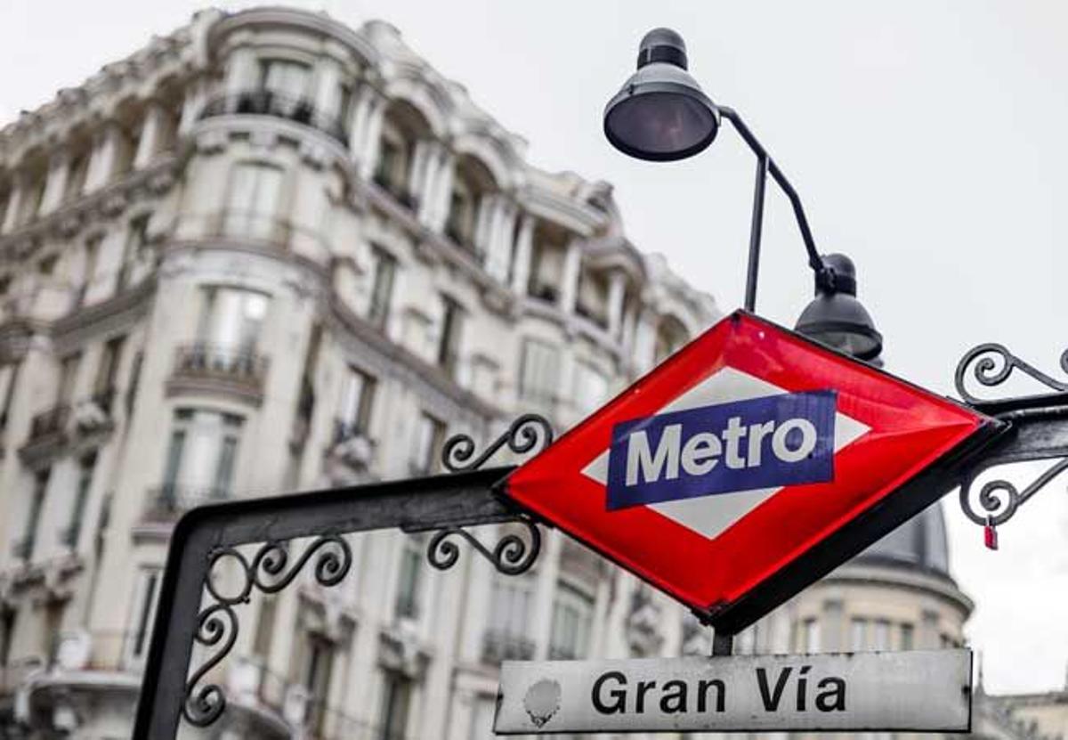 Estación de Gran Vía, ahora cerrada por obras