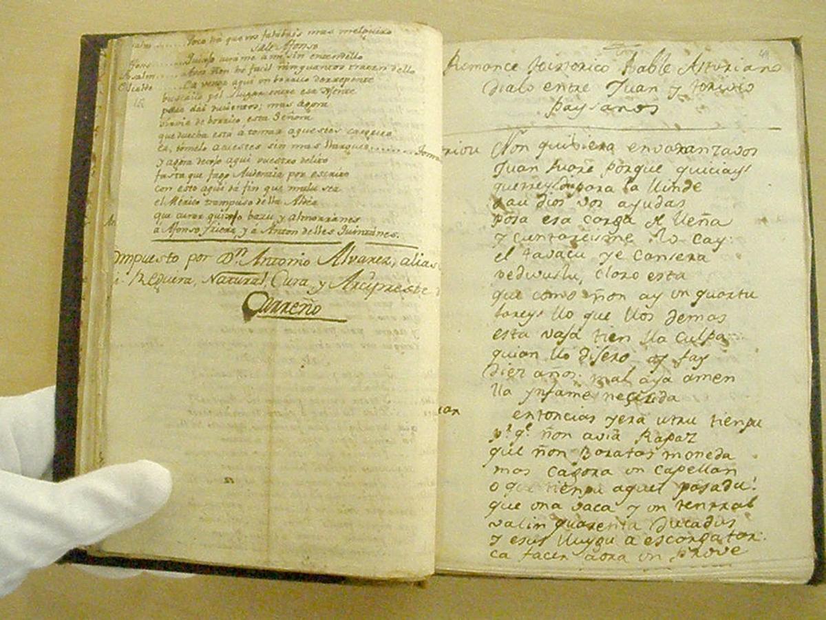 El Principado adquiere un manuscrito misceláneo en asturiano del siglo XVIII