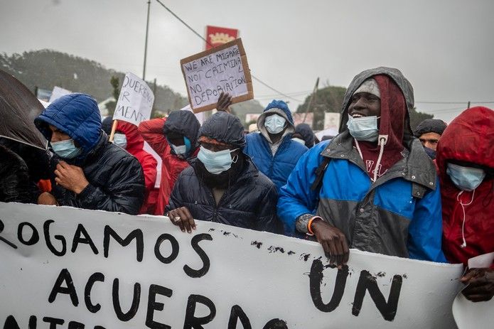 Manifestación en Tenerife contra las políticas migratorias