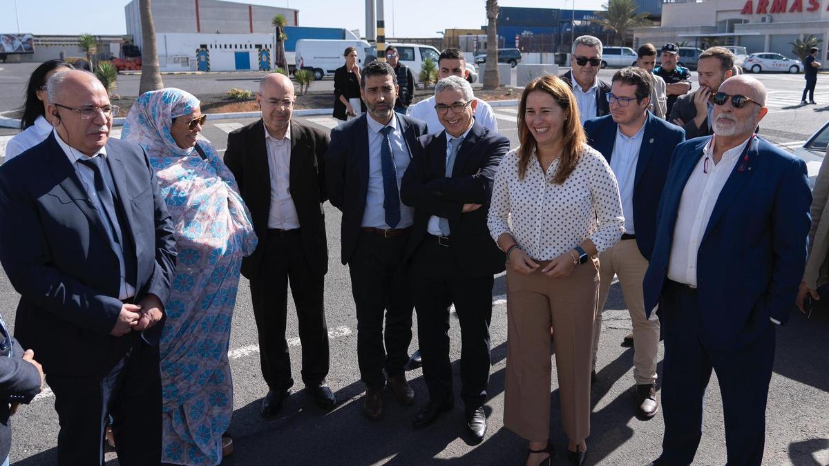 Encuentro hace unos días en Fuerteventura entre autoridades marroquíes y canarias por la línea marítima con Tarfaya.