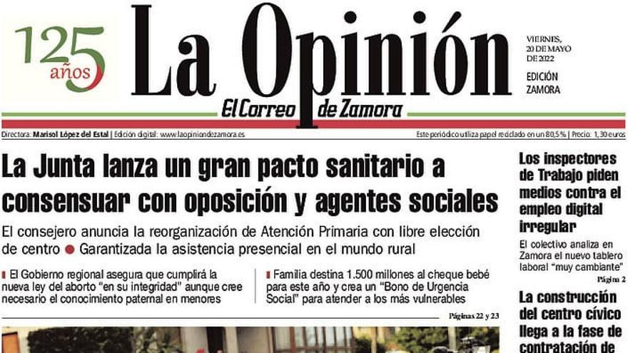 Los titulares más destacados del viernes en Zamora