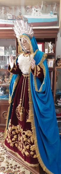 Virgen de los Dolores en la nueva casa de la avenida de Moaña, en Cangas.