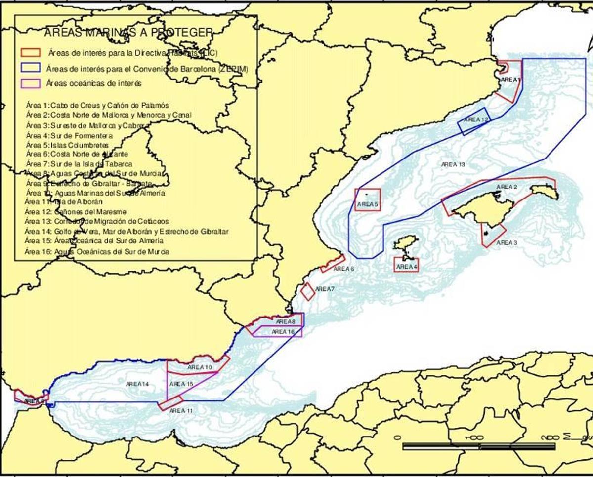 Imagen de las protecciones propuestas en el Proyecto Mediterráneo.