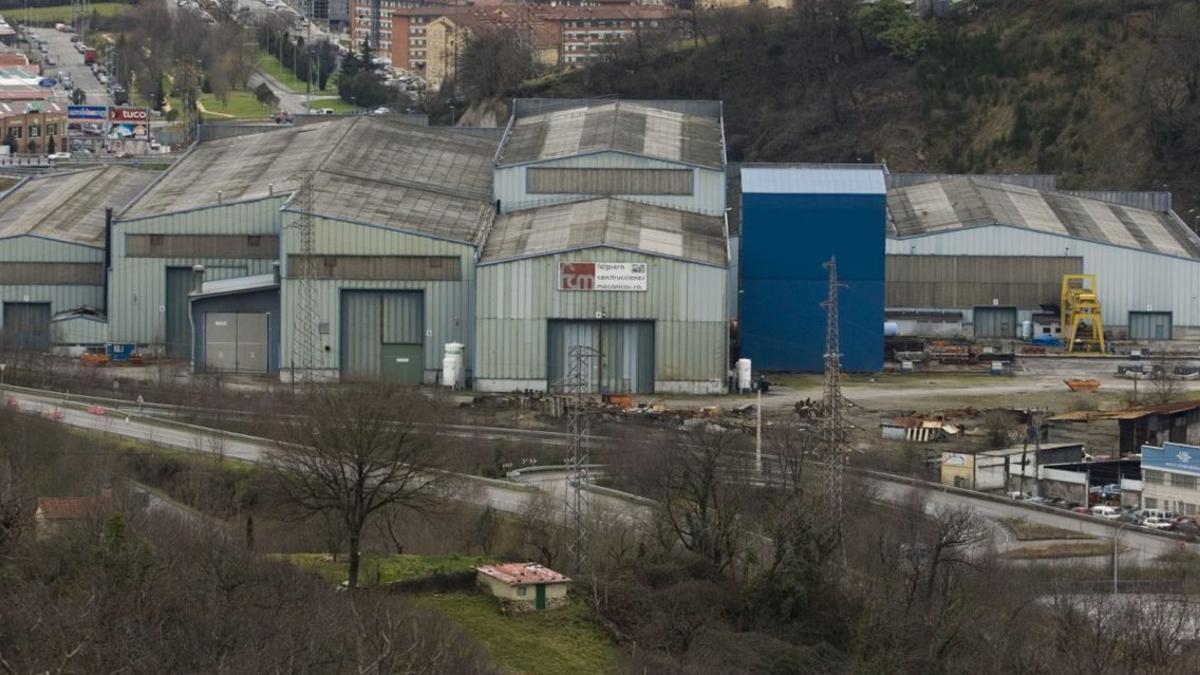 Vista áerea del taller de construcción mecánica de Duro Felguera en Barros (Langreo), en una imagen de archivo. | JUAN PLAZA