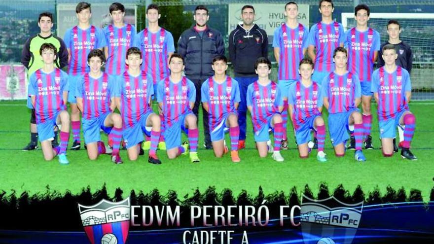 Componentes del equipo cadete del EDVM Pereiró.