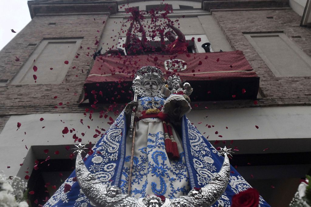 Romería de Murcia: Misa previa y primer tramo del recorrido