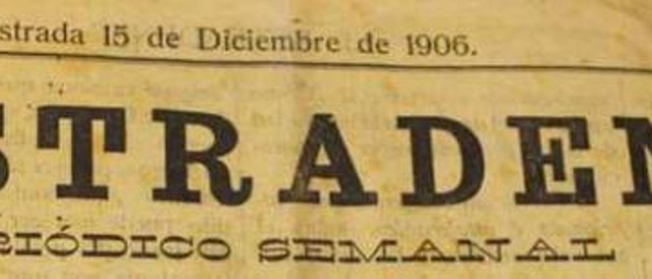 Cabeceira do xornal El Estradense en 1906