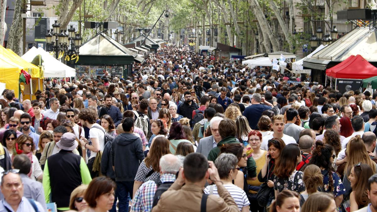 Imatge de les Rambles a primera hora