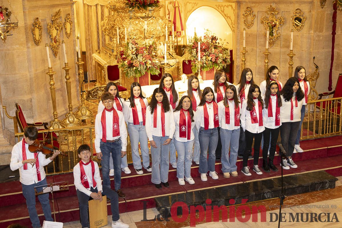 Así ha sido el concierto de Navidad protagonizado por los coros escolares de Caravaca en la Basílica de la Vera Cruz