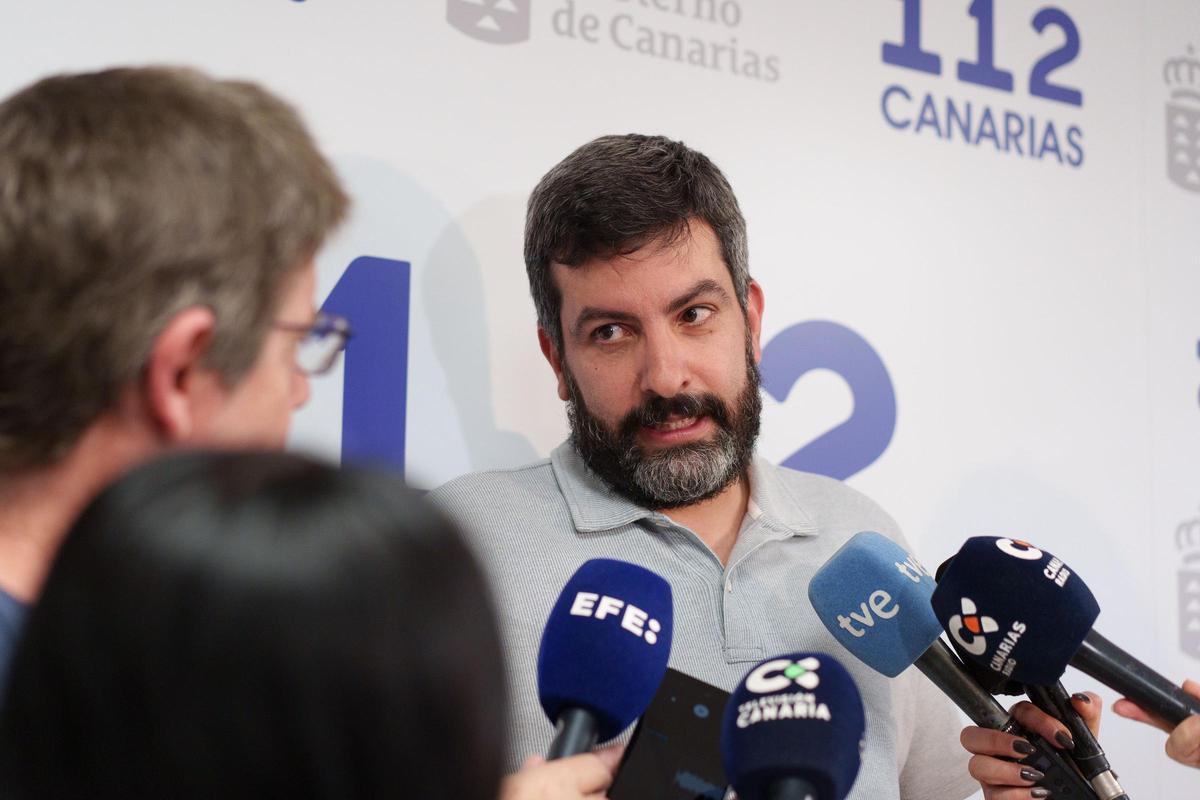 Itahiza Domínguez durante la rueda de prensa posterior al Pevolca.